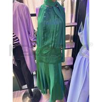 VESTITO D ELISABETTA FRANCHI PURE VERDE INSERTI SE