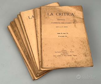 Rivista "LA CRITICA" di Benedetto Croce