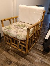 Poltrona bambù anni 70