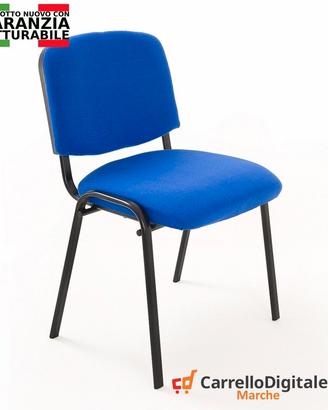 Sedie per ufficio Imbottite in tessuto blu