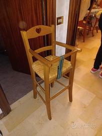 SEGGIOLONE DI LEGNO CUORE