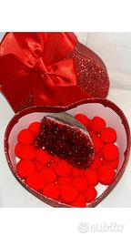 Idea Natale - Geode Pietra Minerale rosso Corallo