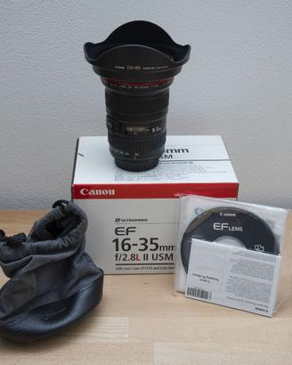 Canon EF 16-35mm f/2.8 L II USM completo