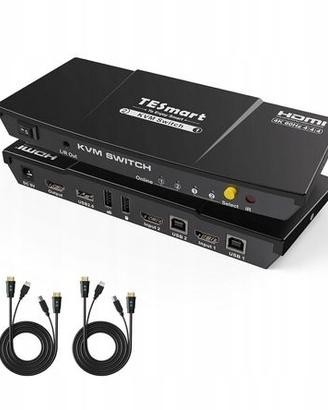 Switch KVM HDMI TESmart per 1 Monitor e 2 PC, 4K a