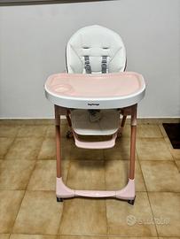 Peg Perego Seggiolone Prima Pappa Follow Me (rosa)