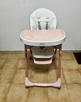 Peg Perego Seggiolone Prima Pappa Follow Me (rosa)