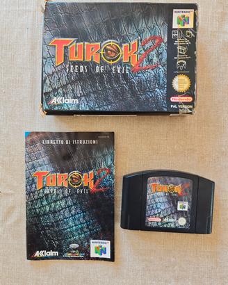 Turok 2 Seeds of Evil Nintendo 64 N64 CIB PAL ITA