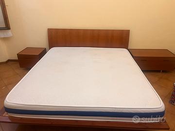 Letto Matrimoniale + Materasso + 2 Comodini