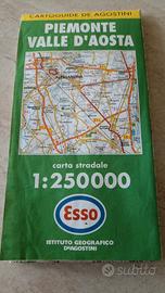 Cartina stradale di Piemonte e Valle d'Aosta 
