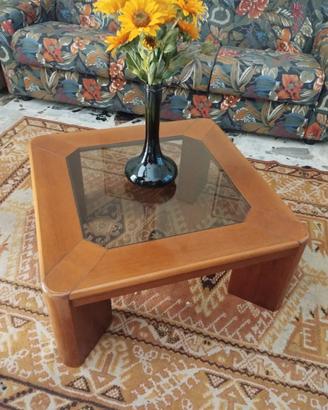 Tavolino da salotto Vintage legno e vetro