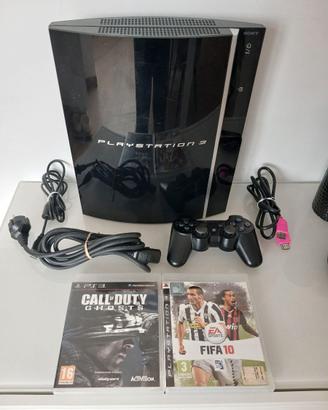 PS3 CECHL04, 80 GB, CON JOYPAD CAVI E 2  GIOCHI