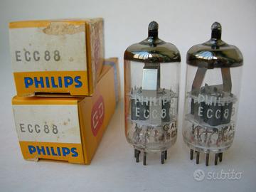 ECC88 PCC88 Philips Heerlen coppia matched NOS NIB