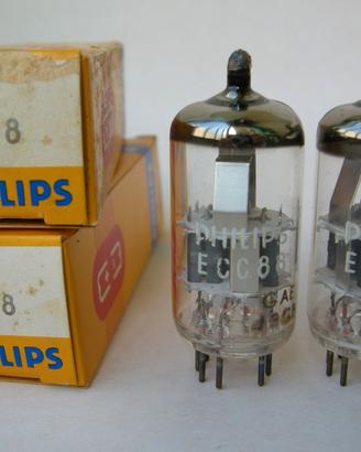 ECC88 PCC88 Philips Heerlen coppia matched NOS NIB