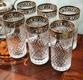 Bicchieri da cocktail vintage anni 60 cristallo.