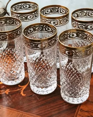 Bicchieri da cocktail vintage anni 60 cristallo.