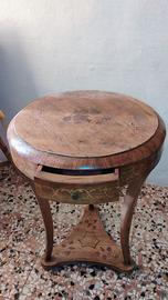 Tavolino tondo legno massiccio