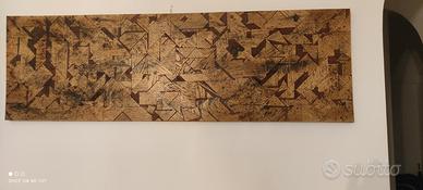 quadro intarsio in legno anticato 