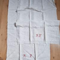 Coppia 2 asciugamani lino vintage