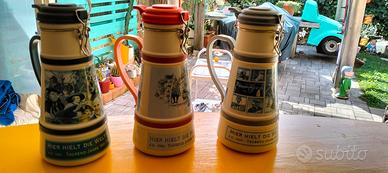 3 brocche birra da collezione 