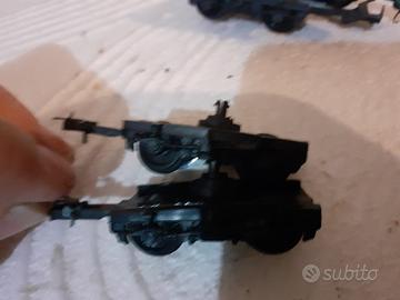 coppia carrelli modellismo ferroviario h0 