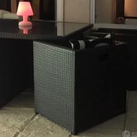 Tavolo rattan grigio scuro