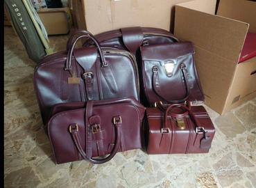 set valigie in pelle anni 60 