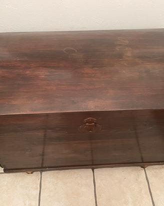 Scrigno cassapanca baule massello arte povera