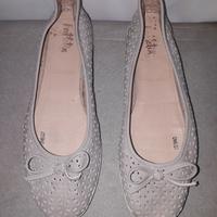 SCARPE BALLERINE TRAFORATE COLOR TORTORA N. 39