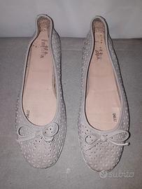 SCARPE BALLERINE TRAFORATE COLOR TORTORA N. 39