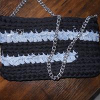 borsa uncinetto misto jeans