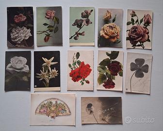 Lotto 12 Cartoline Vintage Floreali - Primi '900
