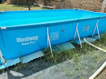 KIT Piscina Bestway Steel Pro Pompa Robot skimmer