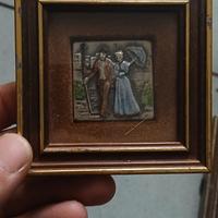 quadretto vintage decorativo uomo e donna 