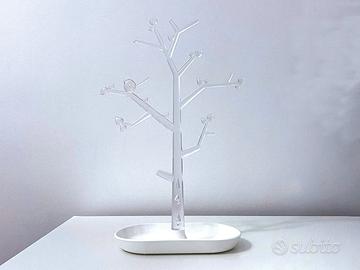 Albero portagioielli KOZIOL bianco trasparente