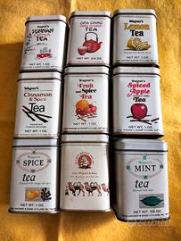 scatoline latta Vintage Tè John Wagner & Sons