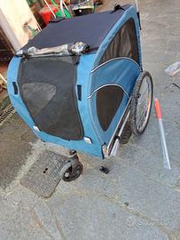 Carrozzina e carrello bi per cani taglia max 40 kg
