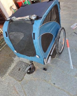 Carrozzina e carrello bi per cani taglia max 40 kg