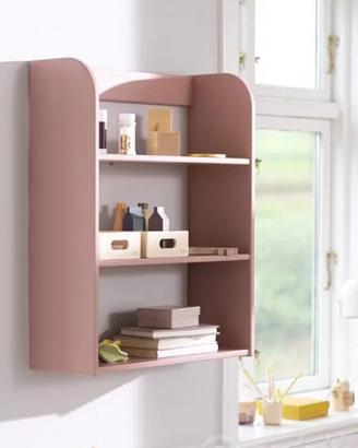 Mensola rosa e cassettone baule design Flexa