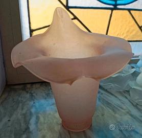 Stupendo paralume rosa albicocca, Art Déco