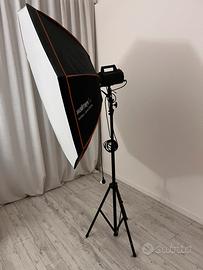 Softbox Walimex Pro Octa 120cm + Godox GS20