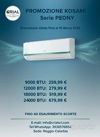Climatizzatore Kosami Peony 9000-24000 BTU