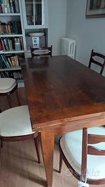 tavolo antico in noce massello 