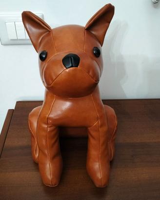 Cagnolino da arredamento in pelle