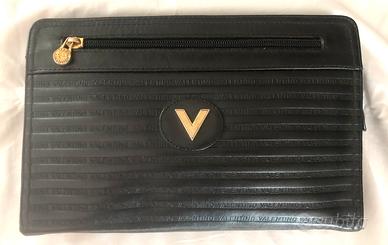 Mario Valentino clutch bag pelle nera