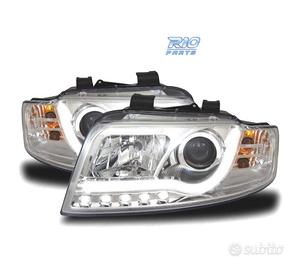 FARI AUDI A4 B6 00-04 LUCE DIURNA A TUBO FONDO CRO