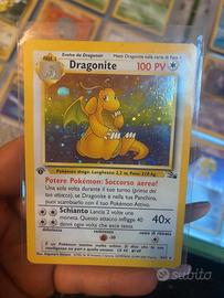 carta Pokemon Dragonite - set base 1a edizione