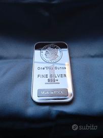 lingotto argento 999 lingottino americano