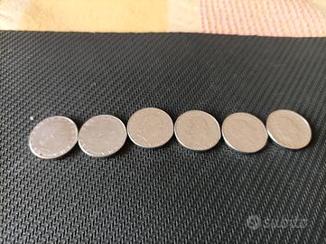 per collezionisti di monete 6 monete da 50 lire 