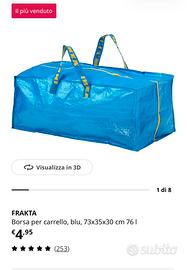 Borse porta tutto Ikea 73x35x30 cm quantità 9