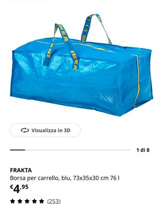 Borse porta tutto Ikea 73x35x30 cm quantità 9